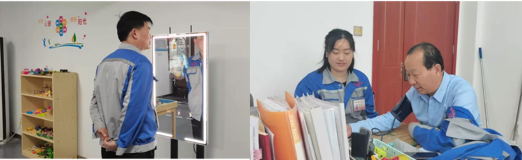 大家體驗了智能血壓計、魔鏡等儀器設(shè)備